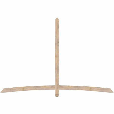 Ekena Millwork Bellingham Smooth Timber Gable Bracket, Douglas Fir, 96"W x 64"H x 1 1/2"D x 3 1/2"F, 16/12 Pitch GBW096X64X0204BEL00SDF